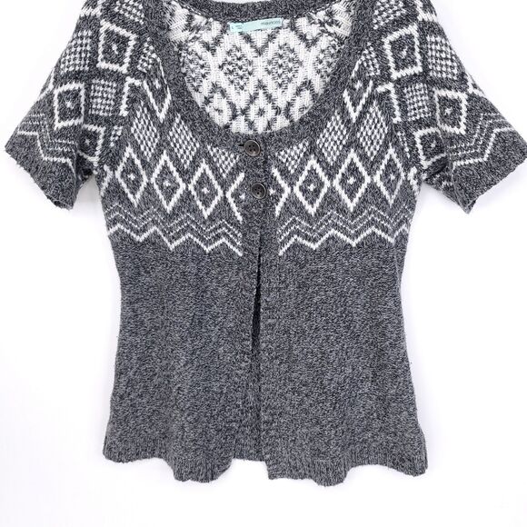Maurices Sweater Womens Large Cardigan Chunky Knit Button Short Sleeve Scoop - Picture 6 of 9